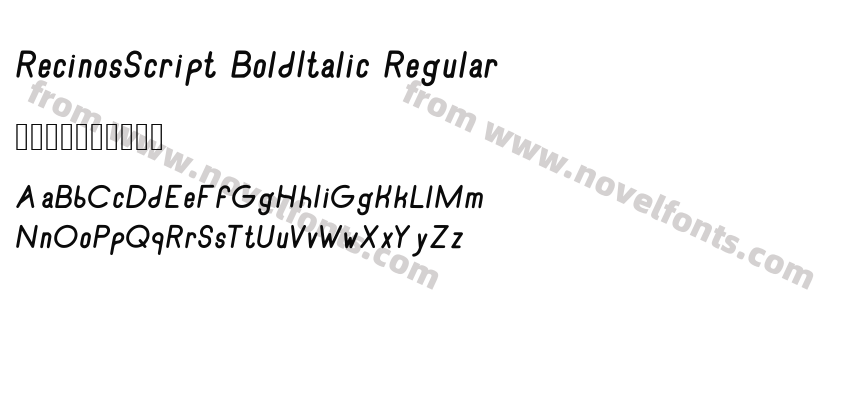 RecinosScript BoldItalic RegularPreview