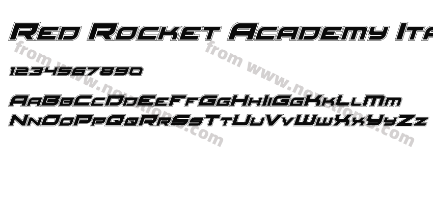 Red Rocket Academy ItalicPreview