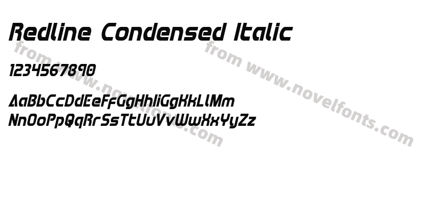 Redline Condensed ItalicPreview