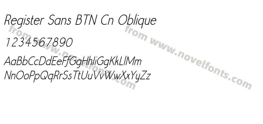 Register Sans BTN Cn ObliquePreview
