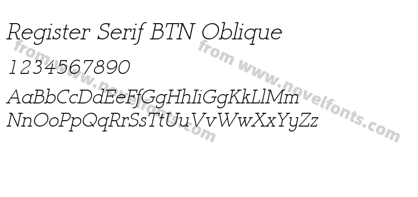 Register Serif BTN ObliquePreview