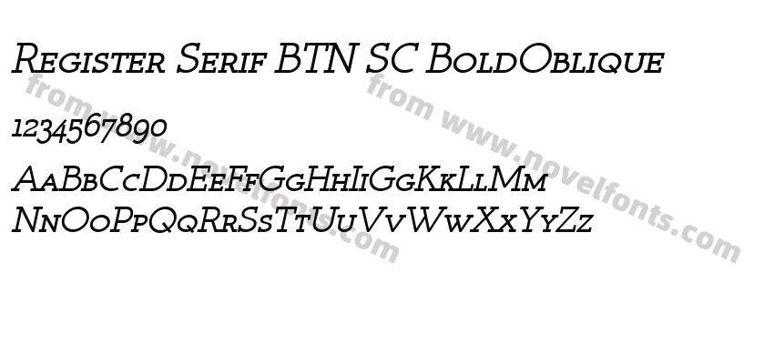 Register Serif BTN SC BoldObliquePreview
