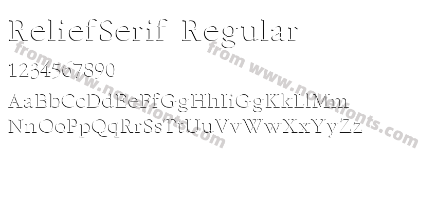 ReliefSerif RegularPreview