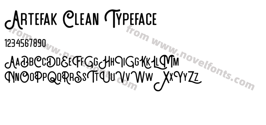 Artefak Clean TypefacePreview