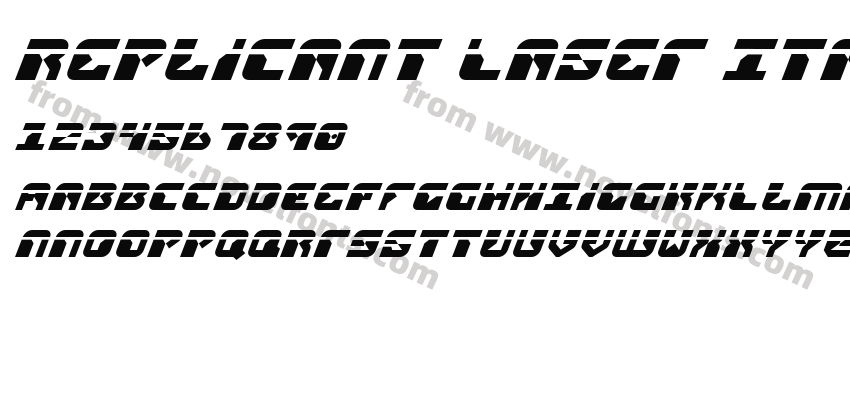 Replicant Laser ItalicPreview