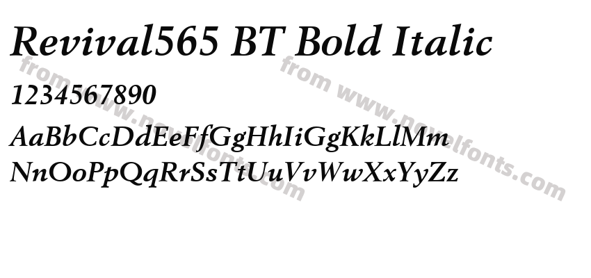 Revival565 BT Bold ItalicPreview