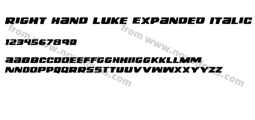 Right Hand Luke Expanded ItalicPreview