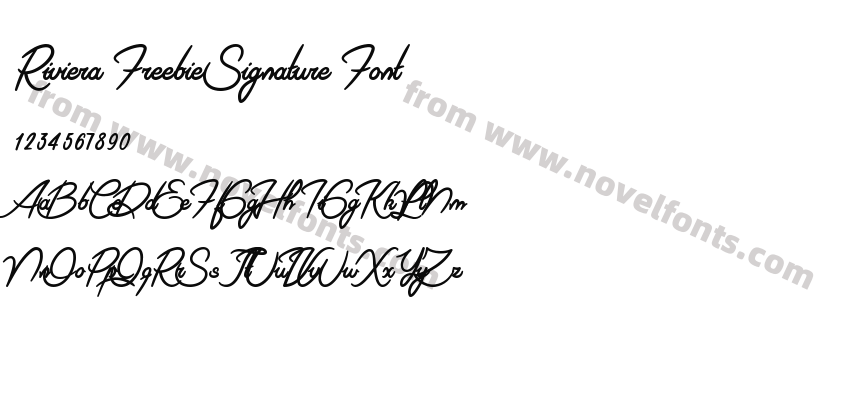 Riviera Freebie Signature FontPreview