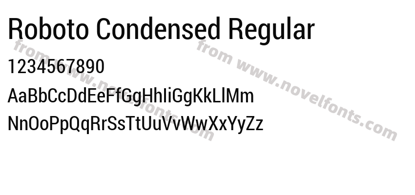 Roboto Condensed RegularPreview