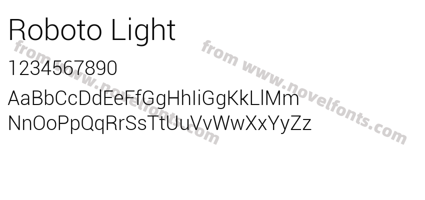 Roboto LightPreview