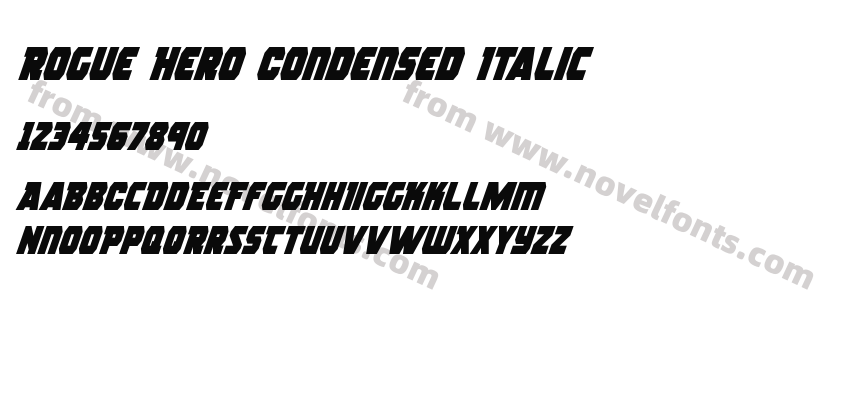 Rogue Hero Condensed ItalicPreview