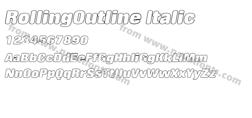 RollingOutline ItalicPreview