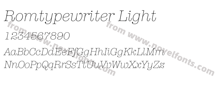 Romtypewriter LightPreview