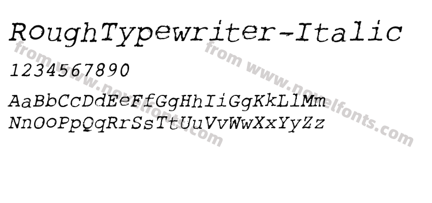 RoughTypewriter-ItalicPreview