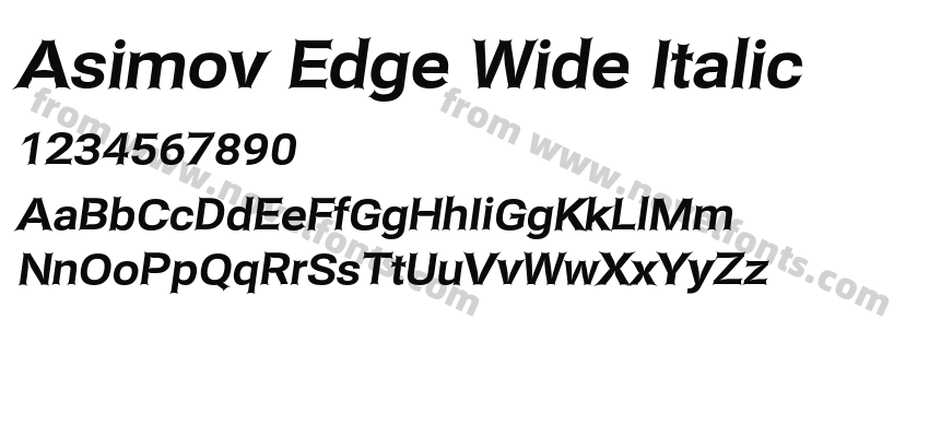 Asimov Edge Wide ItalicPreview