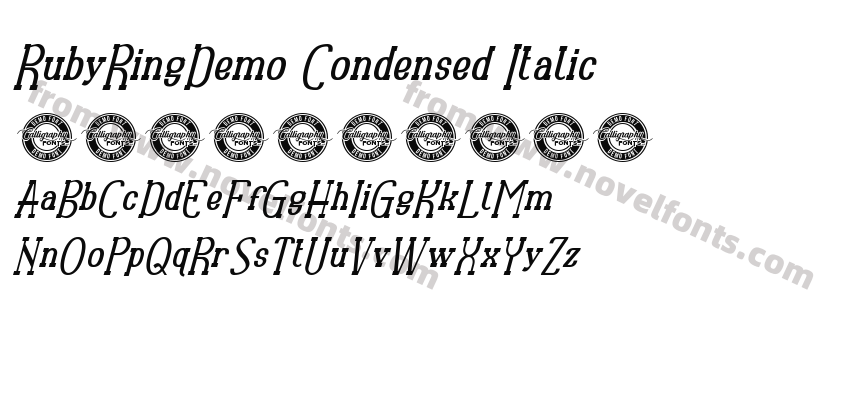 RubyRingDemo Condensed ItalicPreview