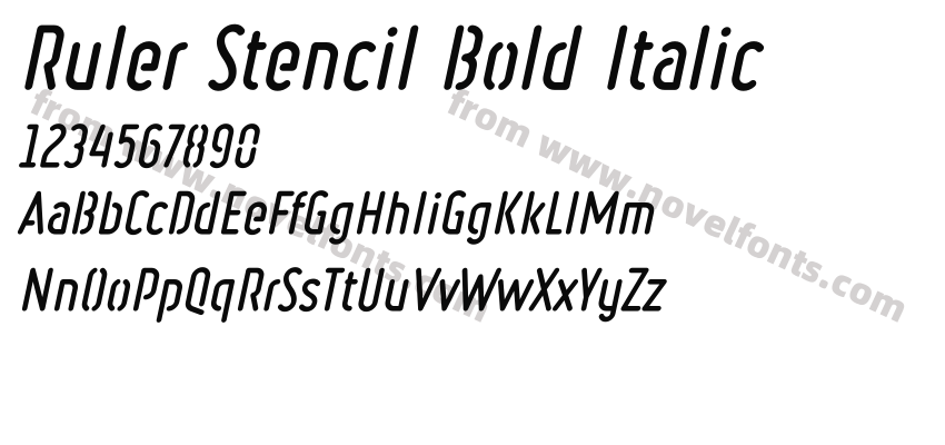 Ruler Stencil Bold ItalicPreview