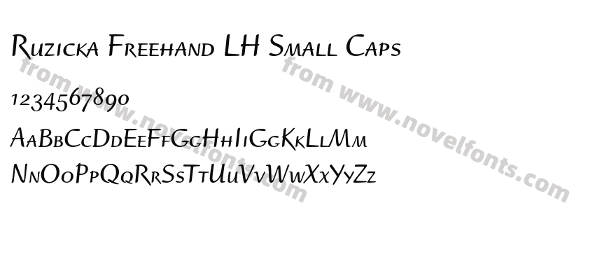 Ruzicka Freehand LH Small CapsPreview