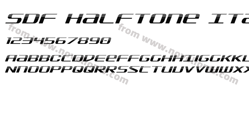 SDF Halftone ItalicPreview