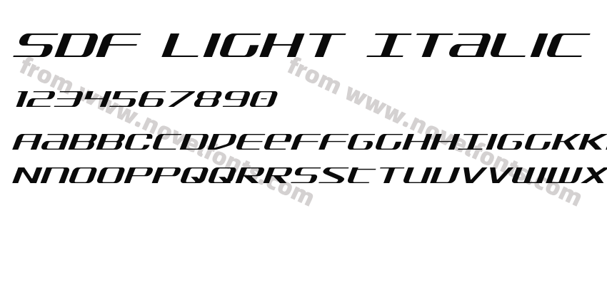 SDF Light ItalicPreview