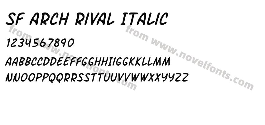 SF Arch Rival ItalicPreview