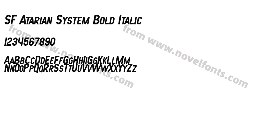 SF Atarian System Bold ItalicPreview