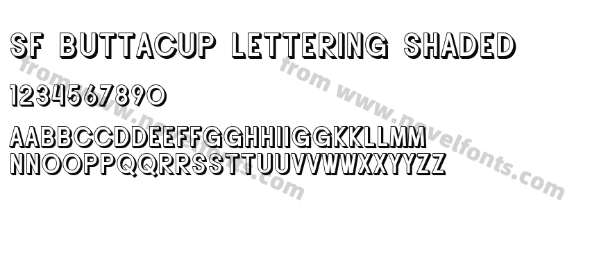 SF Buttacup Lettering ShadedPreview