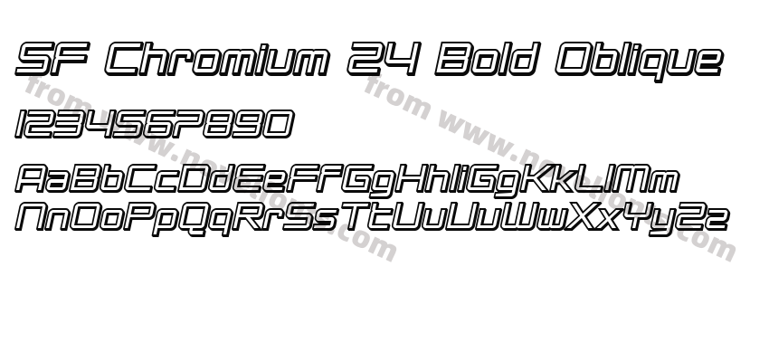 SF Chromium 24 Bold ObliquePreview