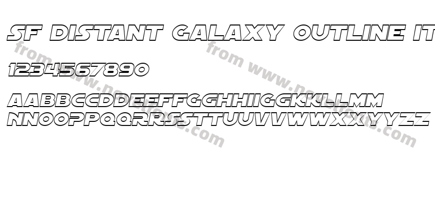 SF Distant Galaxy Outline ItalicPreview