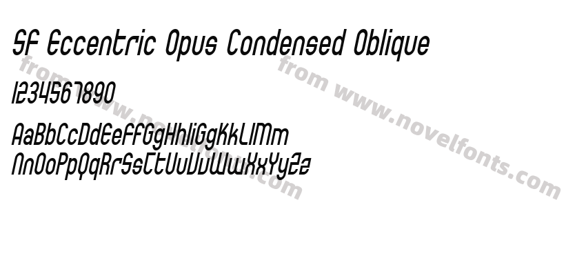 SF Eccentric Opus Condensed ObliquePreview