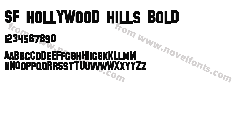 SF Hollywood Hills BoldPreview