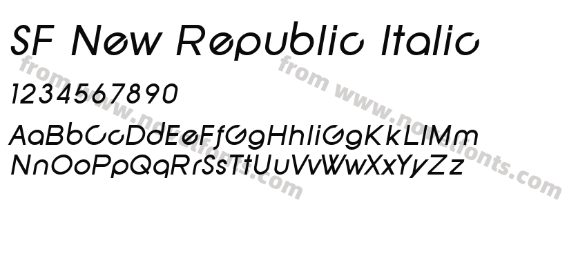 SF New Republic ItalicPreview