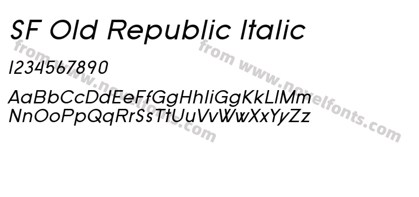 SF Old Republic ItalicPreview