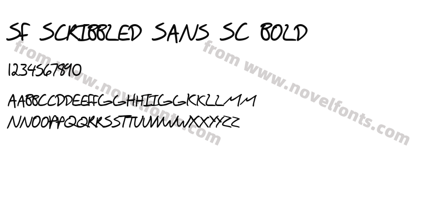 SF Scribbled Sans SC BoldPreview