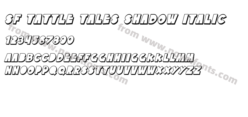 SF Tattle Tales Shadow ItalicPreview