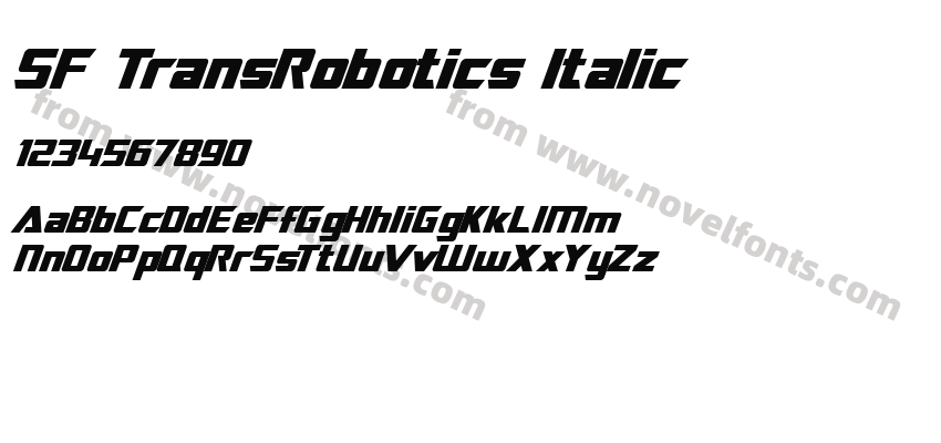 SF TransRobotics ItalicPreview