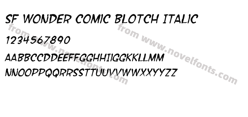 SF Wonder Comic Blotch ItalicPreview