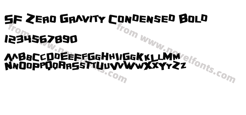 SF Zero Gravity Condensed BoldPreview