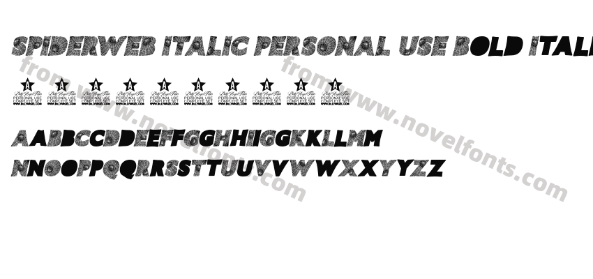 SPIDERWEB ITALIC PERSONAL USE Bold ItalicPreview