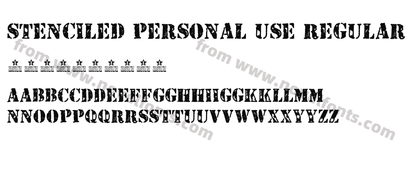 STENCILED PERSONAL USE RegularPreview