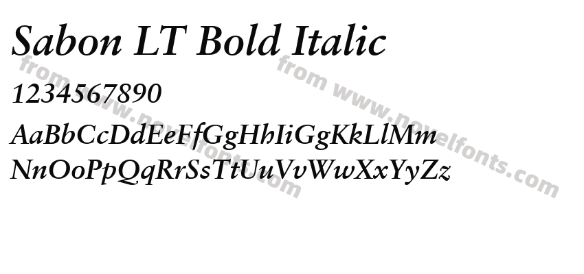 Sabon LT Bold ItalicPreview