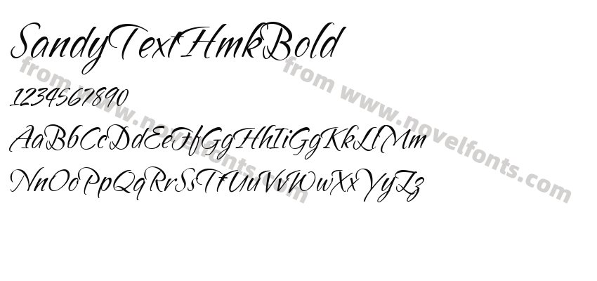 Sandy Text Hmk BoldPreview