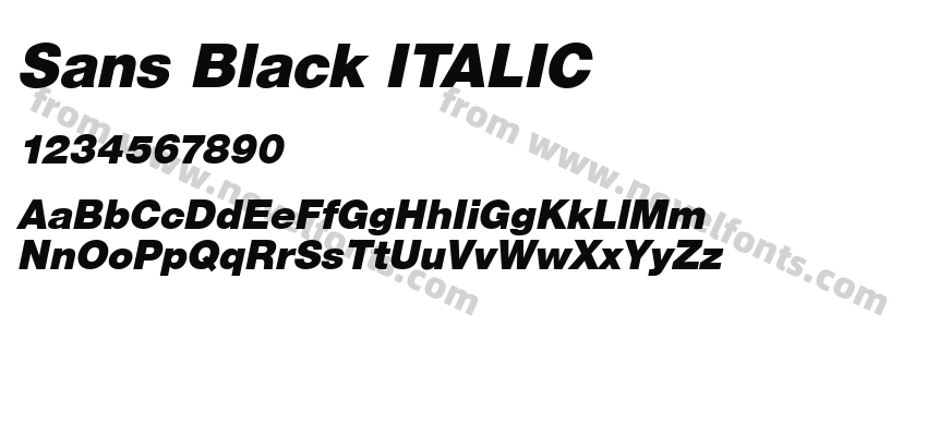 Sans Black ITALICPreview