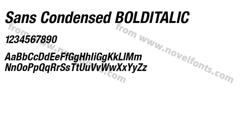 Sans Condensed BOLDITALICPreview