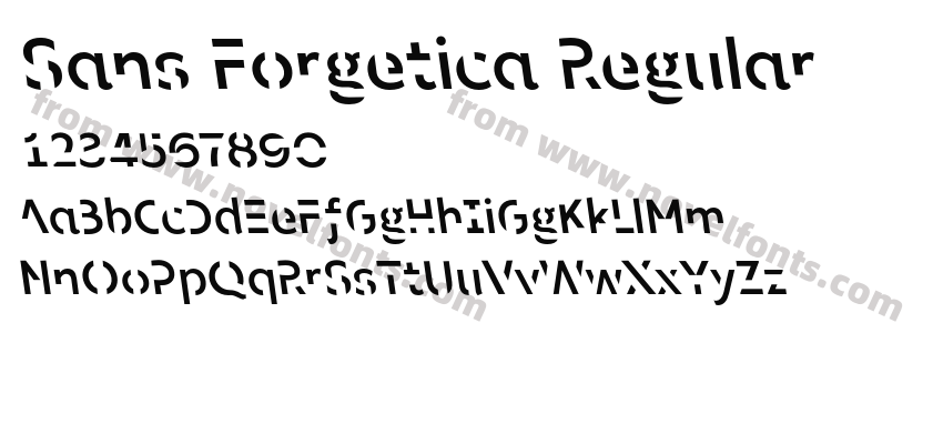 Sans Forgetica RegularPreview