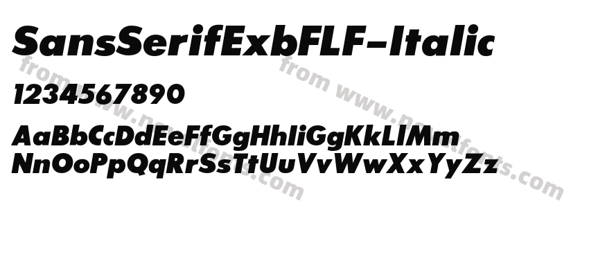 Sans Serif ExbFLF ItalicPreview