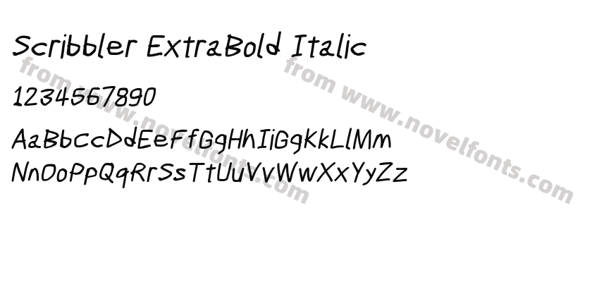 Scribbler ExtraBold ItalicPreview