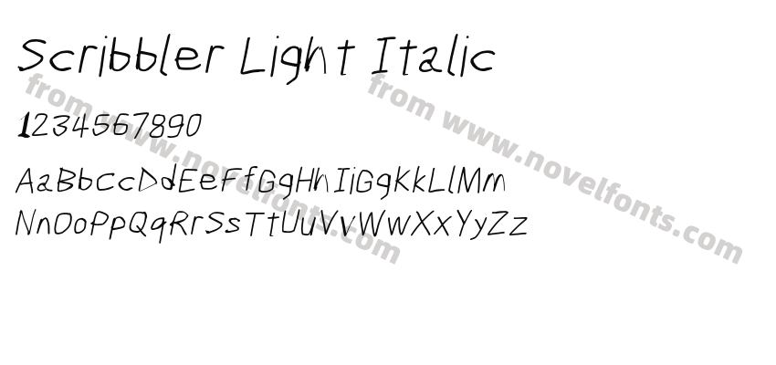 Scribbler Light ItalicPreview