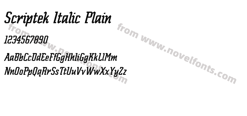 Scriptek Italic PlainPreview