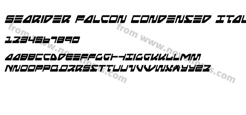 Searider Falcon Condensed ItalPreview